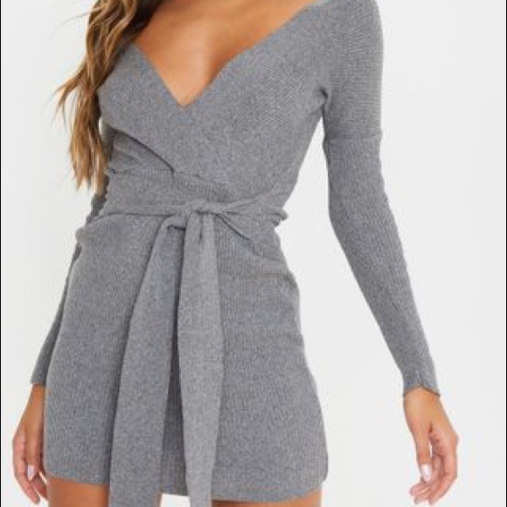 Knit Belted Dress from Pretty Little Thing - new